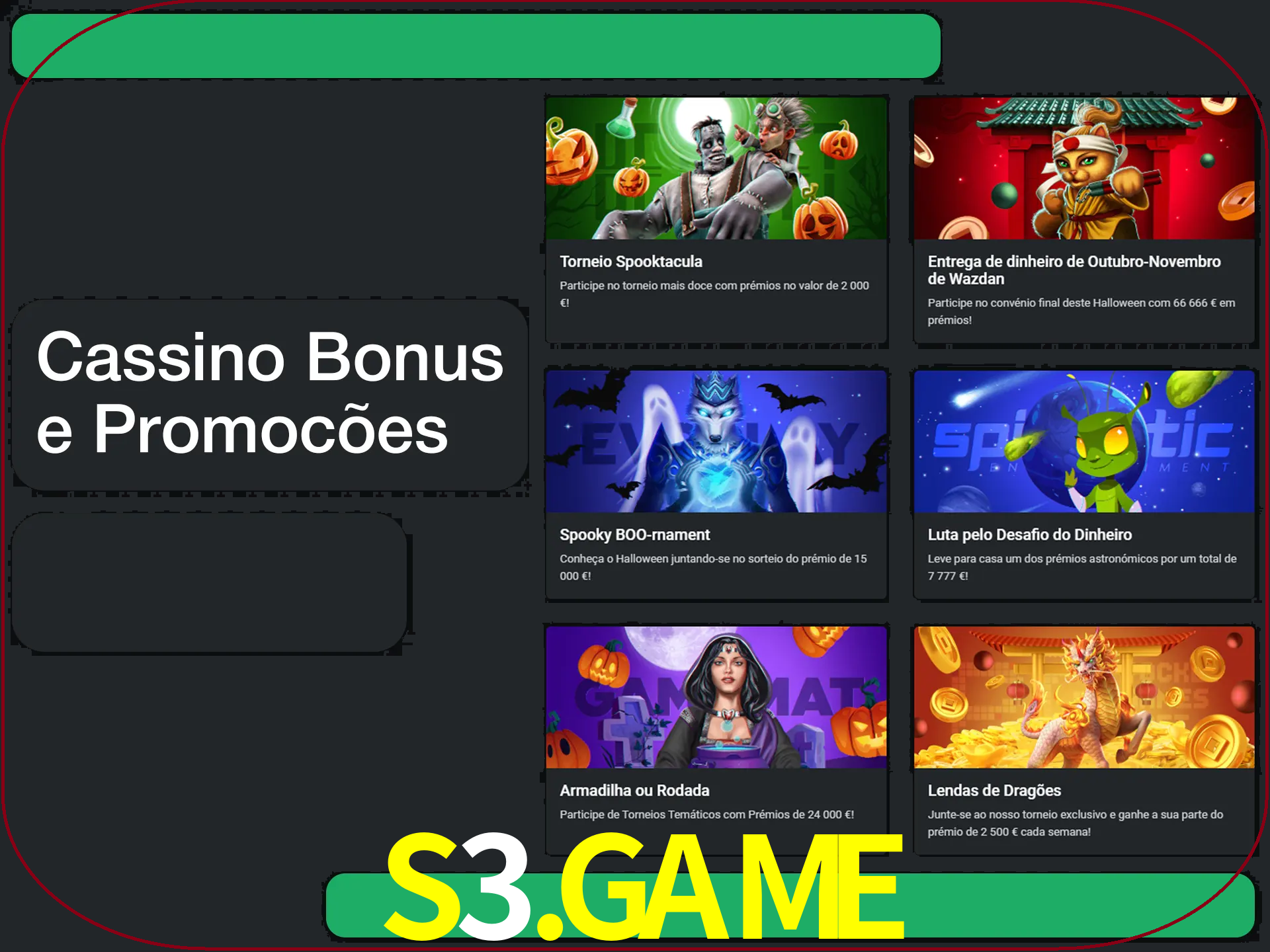 Verifique se há novos bônus de cassino para reivindicar.