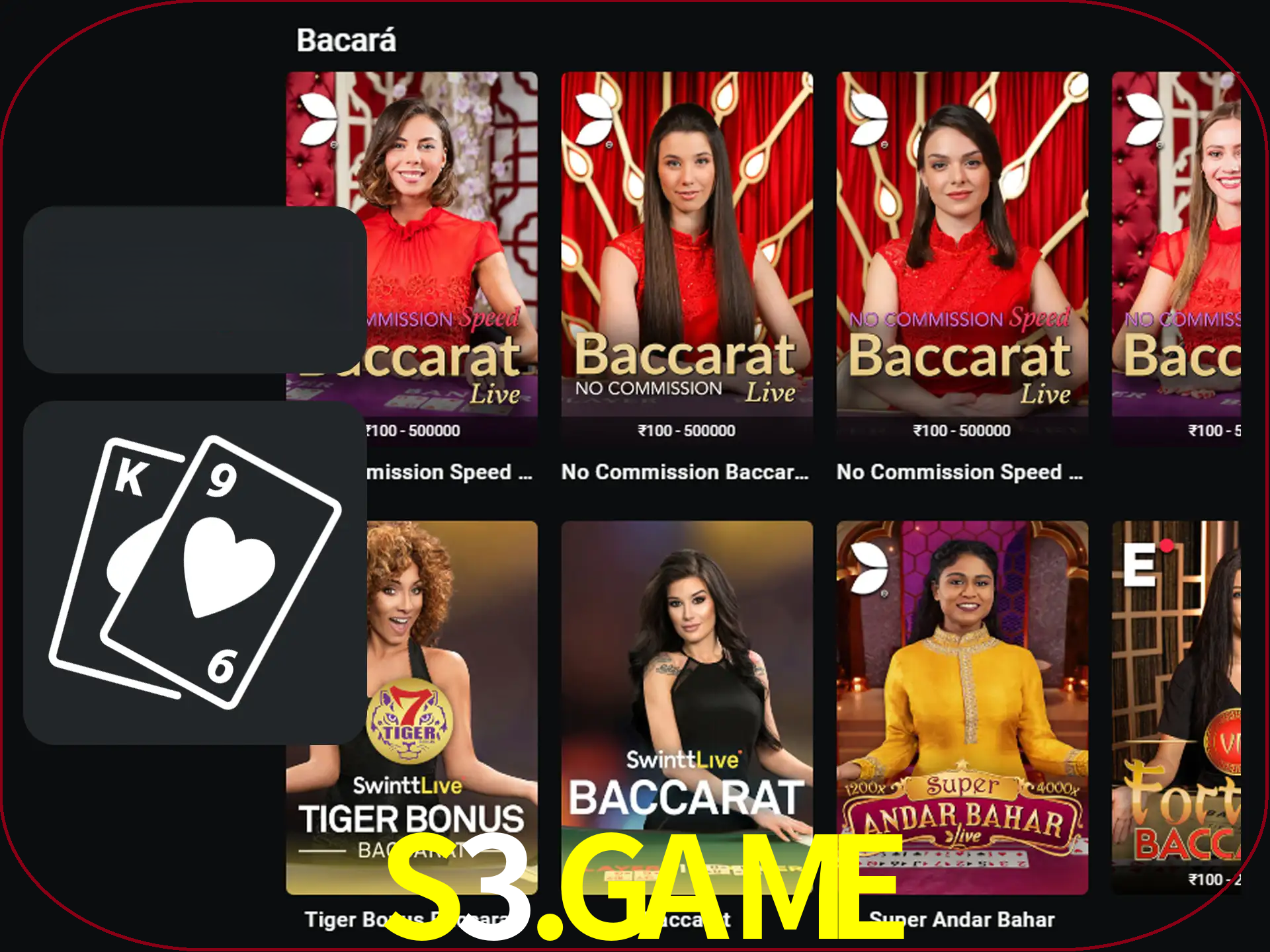 Ganhe muito dinheiro jogando jogos de bacará.