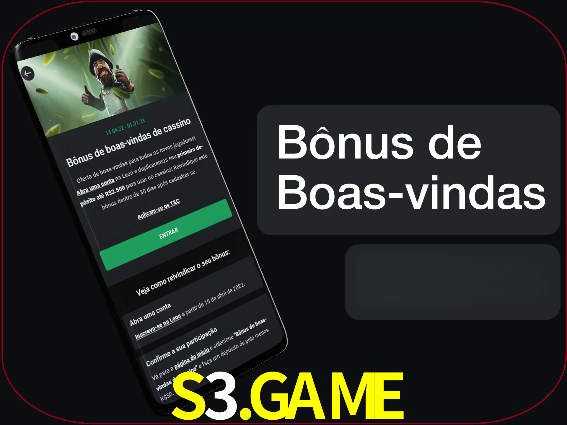 Não se esqueça de usar o bônus de boas-vindas.